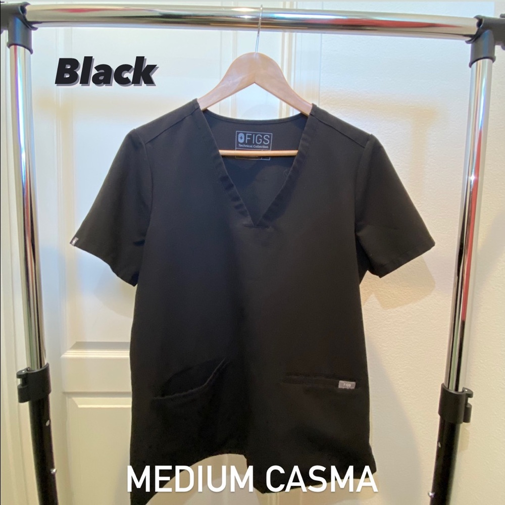 FIGS Scrub Top - Medium Black Casma